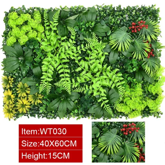 Plastic Residential Faux Flowers, Artificial Greenery Carpet, Lifelike Ornamental Lawn for Indoor Outdoor Customized Decoration